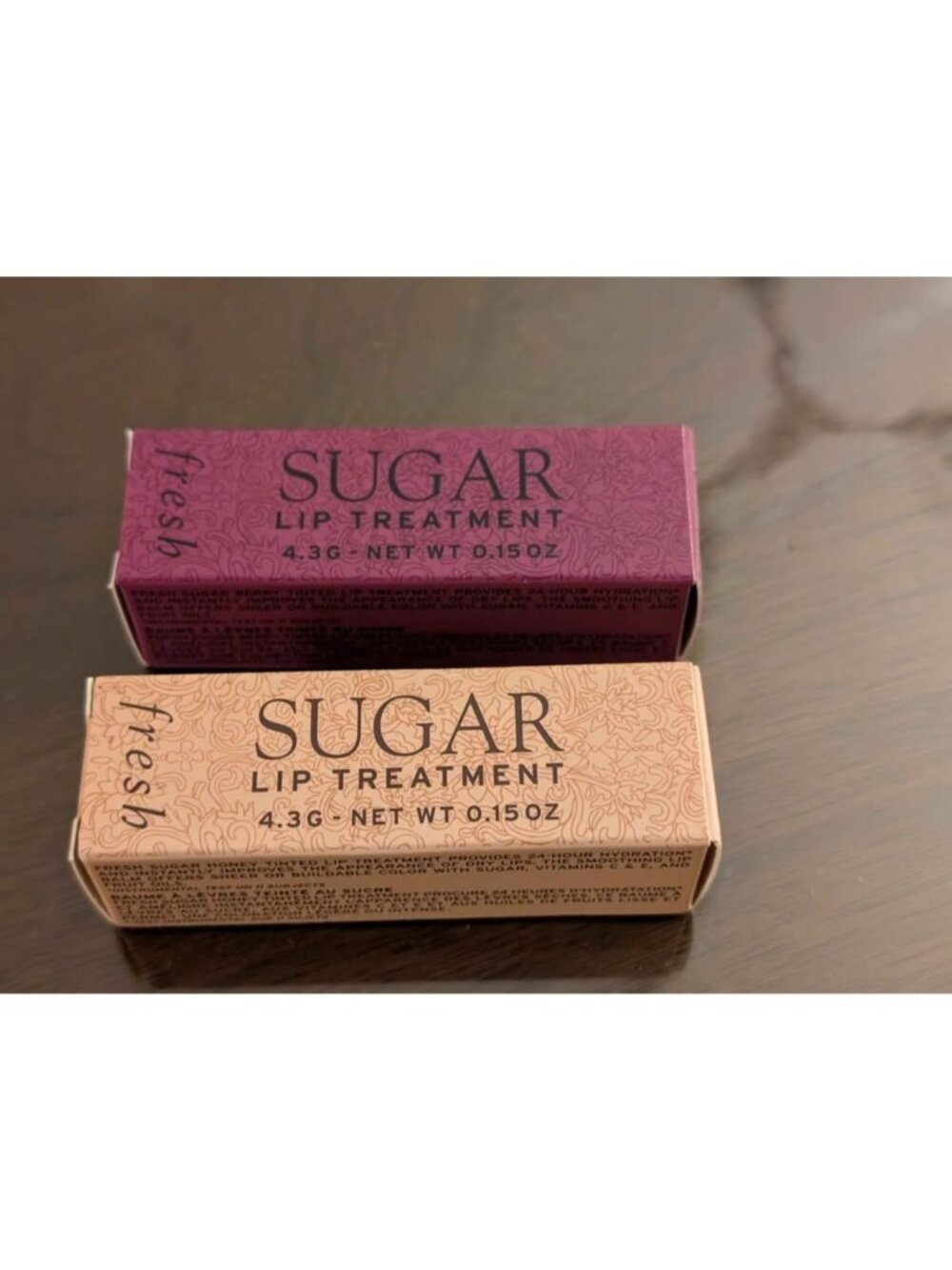 Bundle of two fresh sugar lip treatment balm, large size, 4.3 gr